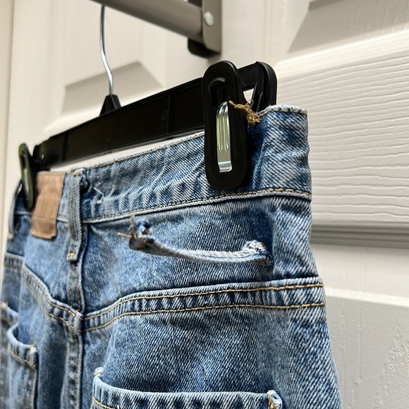 Oak + Fort | High waisted straight leg raw hem jeans - Picture 3 of 8